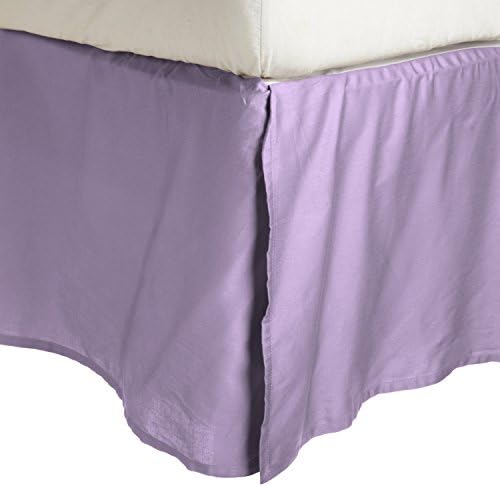 Superior 100% Brushed Microfiber Bed Skirt, Queen, Light Blue, Wrinkle Resistant, Pleated Corners