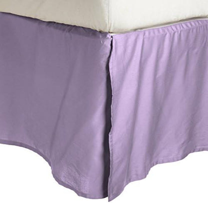 Superior 100% Brushed Microfiber Bed Skirt, Queen, Light Blue, Wrinkle Resistant, Pleated Corners