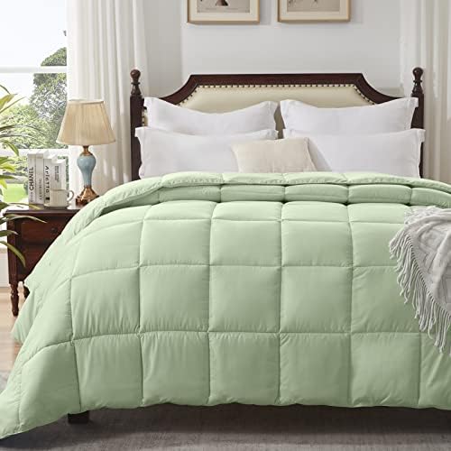  Homelike Moment Queen Comforter White Lightweight Duvet Insert - Down Alternative Comforters Queen Size, All Season Full Bed Duvet Inserts With Corner Tabs White