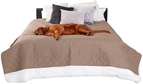  Furhaven Small/Twin Size Waterproof & Non Slip Quilted Twill Mattress Furniture Protector Cover, Washable - Nile Blue, Small/Twin Size