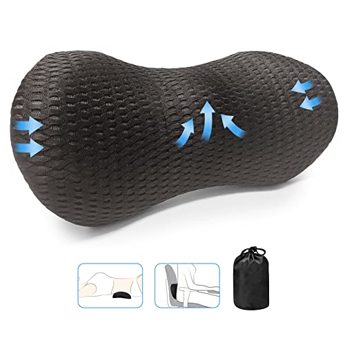  Greetmirth Lumbar Support Pillow, Lumbar Pillow For Car And Office Chair, Memory Foam Back Pillow For Lower Back Pain Relief, Lower Back Pillow, Lumbar Support For Sleeping, Rest, Drive