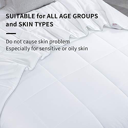  Lightweight Cooling Viscose From Bamboo King Size Comforter Down Alternative Duvet Insert, 100% Viscose Made From Bamboo, 8 Corner Tabs, All Season Soft Comforter For Hot Sleepers