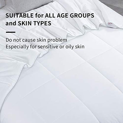  Lightweight Cooling Viscose From Bamboo King Size Comforter Down Alternative Duvet Insert, 100% Viscose Made From Bamboo, 8 Corner Tabs, All Season Soft Comforter For Hot Sleepers