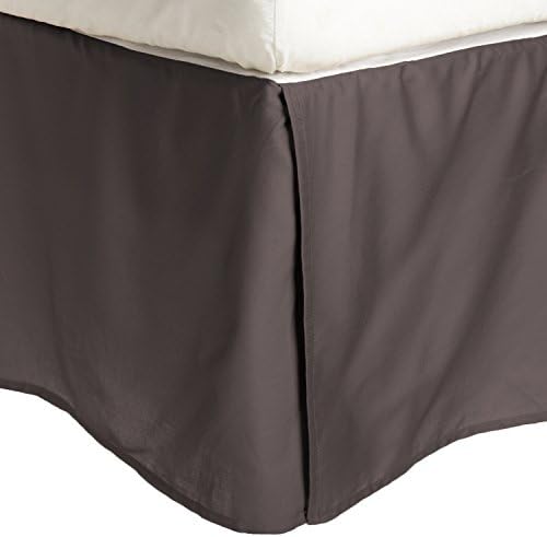 Superior 100% Brushed Microfiber Bed Skirt, Queen, Light Blue, Wrinkle Resistant, Pleated Corners