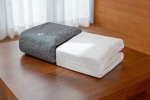  PURSHCLE Bamboo Waterproof Mattress Protector 3D Air Fabric Ultra Soft Breathable Mattress Pad Cover Comfort & Protection Phthalate & Vinyl-Free Noiseless. (RV Short Queen (60"X75"), Dark Gray)