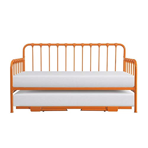  Home Square 2-Piece Set With Daybed With Trundle In Orange & End Table