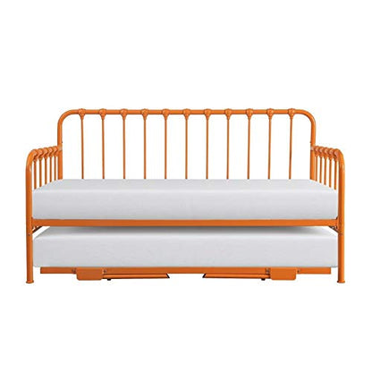  Home Square 2-Piece Set With Daybed With Trundle In Orange & End Table