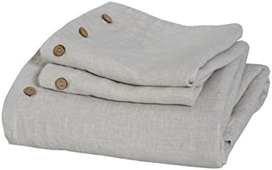  French Linen 3PC Duvet Cover Set In Natural Linen Color (King). Free Linen Kitchen Towel With Order. Shipment Within One Day With Priority Service.