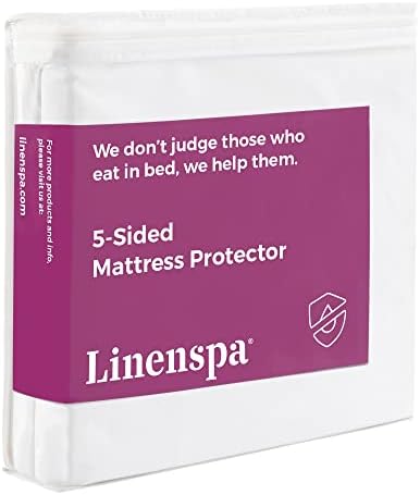  Mattress Protector Twin - Five Sided Twin Mattress Protector Waterproof Mattress Cover – Soft Breathable Bed Protector - Fitted Sheet Style - Deep Pocket Up To 14”