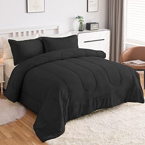  Faux Fur Twin Comforter, Cozy Fluffy Fuzzy Bed Comforter, Easy Care And Machine Washable, Plush Comforter Suit For All Season (Twin, Pink Bean Paste)