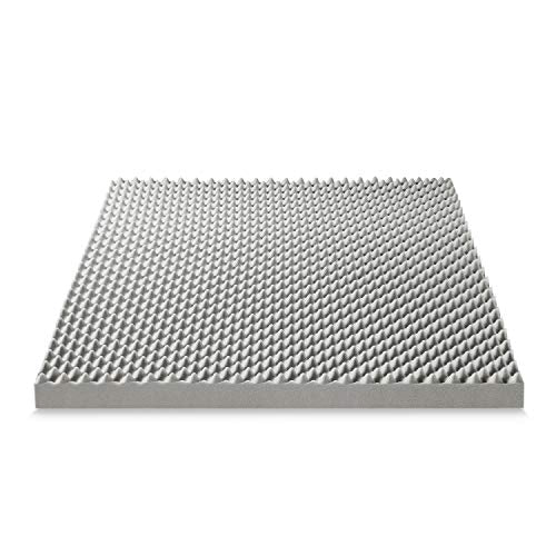  Mellow 4 Inch Egg Crate Memory Foam Mattress Topper With Infusion, Twin