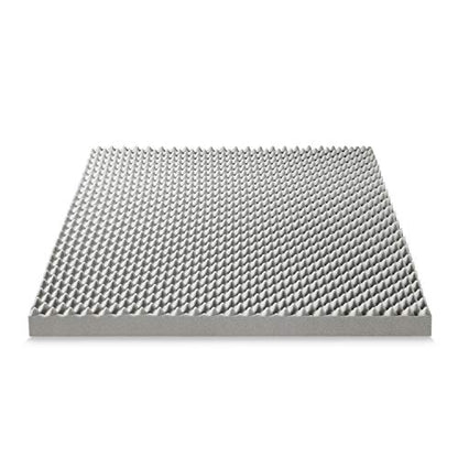  Mellow 4 Inch Egg Crate Memory Foam Mattress Topper With Infusion, Twin