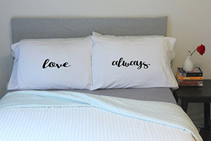  Love Always Couples Pillowcases Romantic Birthday Gift For Couples Wedding Gift For Her Or Him His And Hers Gifts