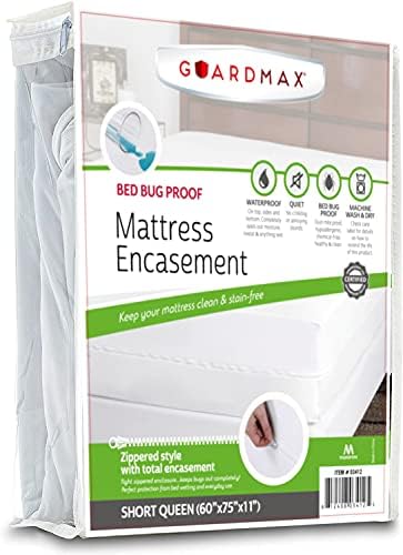  Queen Mattress Protector Cover Zippered | 100% Waterproof Bed Bug Encasement | Soft, Hypoallergenic And Breathable | Queen Size (60"x80")
