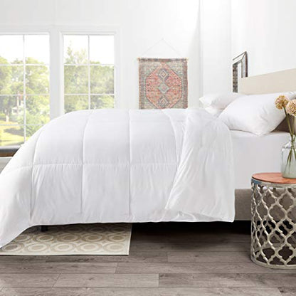  Down Alternative Comforter - Quilted Comforter - King Size Comforter - All Season Quilted Duvet Insert, White