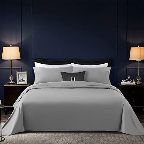  1200 Thread Count Cotton Bed Sheets, 100% Egyptian Cotton Sheet For Queen Size Bed, 4 Piece Luxury Hotel Queen Sheets Sateen Weave With 16" Elasticized Deep Pocket(White,Queen)