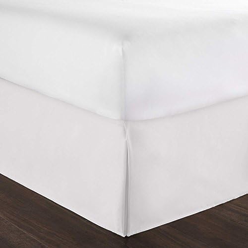  Bed Skirt Full 21 Inch Drop Solid Taupe 100% Cotton Hotel Quality