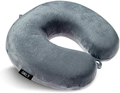  Charles Albert Memory Foam Travel Pillow, U Shaped Neck Pillow, Ultra Soft Comfortable Cushion For Neck Support, Lightweight Headrest, Machine Washable, Great For Airplane Chair, Car, Bed In Black