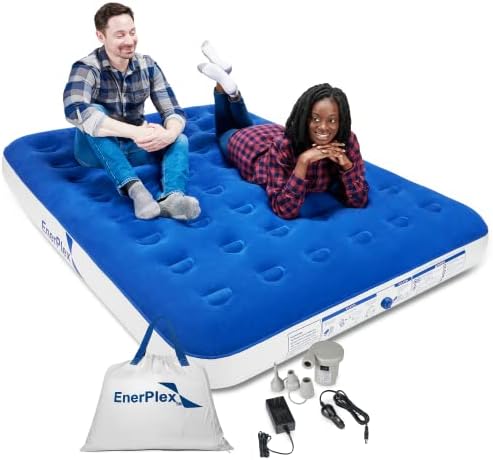  Never-Leak Camping Series Twin/Queen Camping Airbed With High Speed Pump Air Mattress Single High Inflatable Blow Up Bed For Home Camping Travel