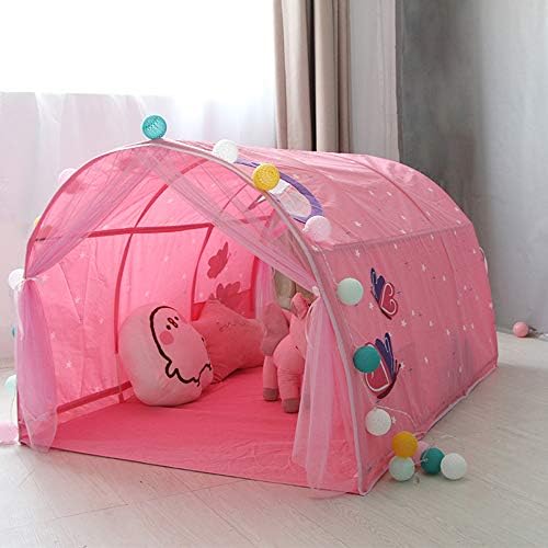  Children's Cabin Bed Tunnel Tent For 90-100cm In Width Loft Bed Bunk Tent,Fabric, Blue, Single