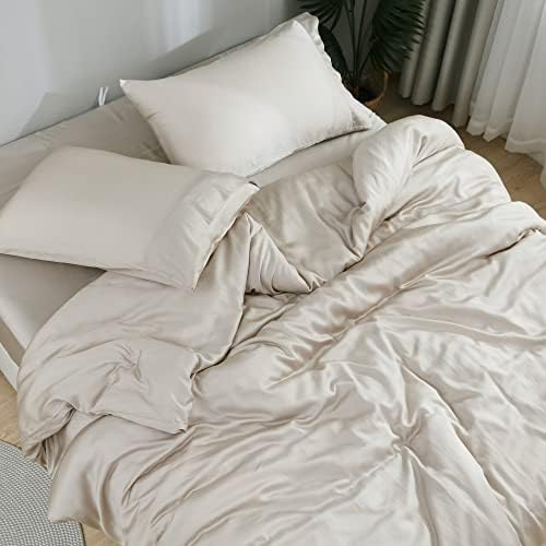  By SIJO 100% Organic Bamboo Sheet Set, Buttery Soft, Cooling For Hot Sleepers, Silky Breathable, Oeko-TEX, High GSM, 16" Deep Pockets - 3pc - 2 Pillowcases 1 Fitted Sheet (Fog, King)