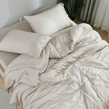  By SIJO 100% Organic Bamboo Sheet Set, Buttery Soft, Cooling For Hot Sleepers, Silky Breathable, Oeko-TEX, High GSM, 16" Deep Pockets - 3pc - 2 Pillowcases 1 Fitted Sheet (Fog, King)