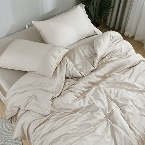 By SIJO 100% Organic Bamboo Sheet Set, Buttery Soft, Cooling For Hot Sleepers, Silky Breathable, Oeko-TEX, High GSM, 16" Deep Pockets - 3pc - 2 Pillowcases 1 Fitted Sheet (Fog, King)