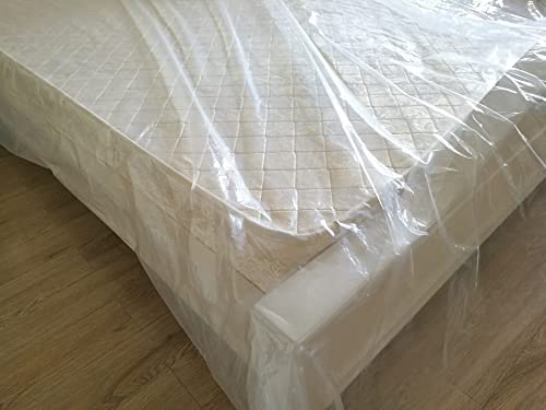  4 Mil Extra Thick Sealable Mattress Bag With Adhesive Strip For Moving And Storage, Heavy Duty, Fits King And Cal King, 1-Pack