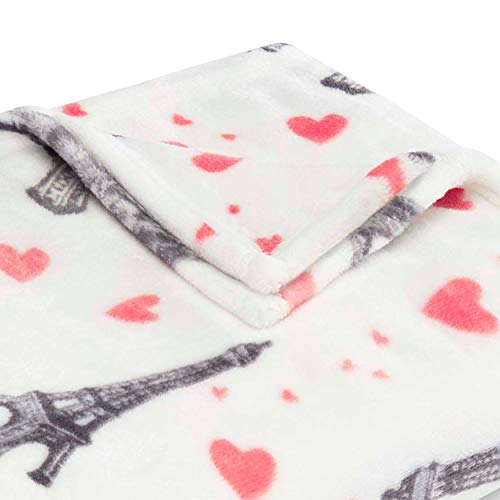  Betsey Johnson Home | Plush Collection | Throw - Ultra-Soft & Cozy Fleece, Lightweight & Luxuriously Warm, Perfect For Bed Or Couch, Pink 50 X 70