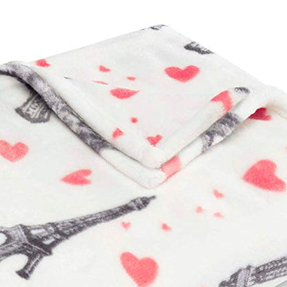  Betsey Johnson Home | Plush Collection | Throw - Ultra-Soft & Cozy Fleece, Lightweight & Luxuriously Warm, Perfect For Bed Or Couch, Pink 50 X 70