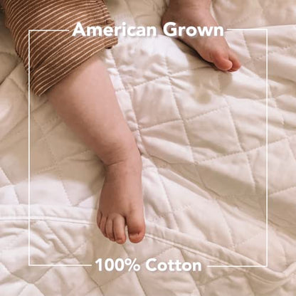  Lassic Luxury Quilt | American Grown 100% Cotton Batting | Lightweight All Season USA Made Vintage Style Bedspread | Durable Oversized And Machine Washable | King/Cal King | Natural