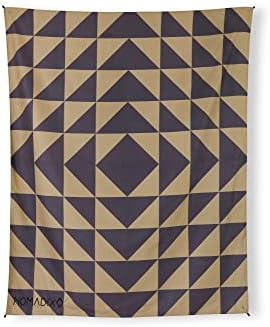 Nomadix Festival Blanket - Perfect For Picnics, Camping, & Lawn Seating - Plush Top & Water Resistant Base - Made With Post Consumer Recycled Materials - Stripes Retro - 60x70