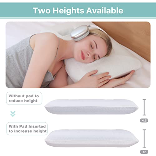  HAVARGO Ear Pillows With Holes For Ear Pain, Ear Piercing Pillow For Side Sleeping, Cooling Memory Foam Pillow For Pierced Ears Side Sleepers