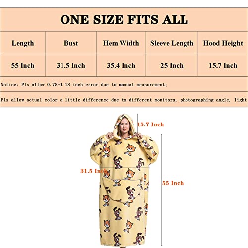  Versized Blanket Hoodie Lengthened Wearable Hooded Blanket Long For Adult Men Women Super Soft Comfortable Warm Flannel Sherpa With Pocket And Sleeves Avocado