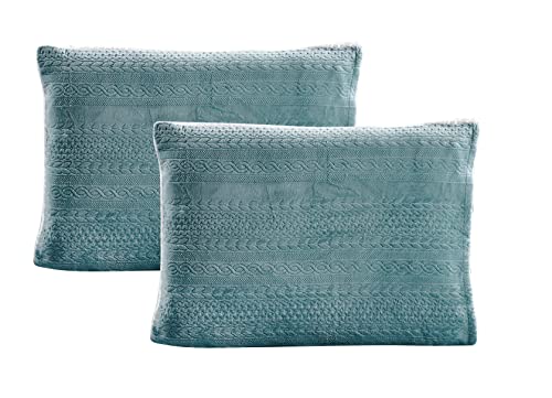  Lafayette Cobblestone Plush Sherpa Reversible 3 PC Heavyweight Comforter Set, Ultra Soft & Cozy, Full/Queen 86"X86"