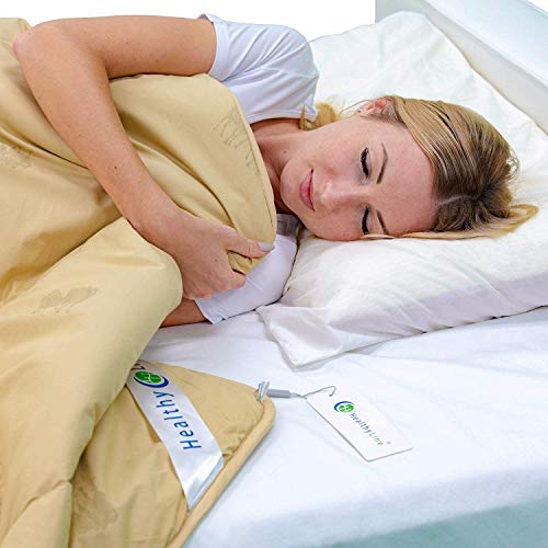  HealthyLine Camel Wool Filled Winter Comforter, Extra Weight – 450 GSM In 100% Down-Proof Cotton 233TC (Full Size: 89″ X 67″)