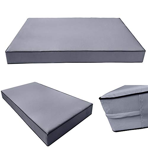  PROLINEMAX |Cover ONLY| Outdoor Style 3 Full Contrast Trim Daybed Mattress Bolster Pillow Fitted Sheet AD001