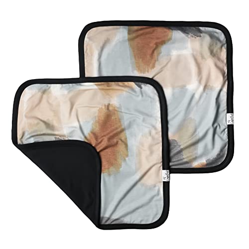  Copper Pearl 3-Layer Knit Security Blanket Set Sized 16" X 16" 2-Pack Picasso