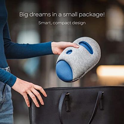  OSTRICH PILLOW MINI Travel Pillow For Airplane Head Support - Travel Accessories For Hand And Arm Rest, Power Nap On Flight And Desk - Sleepy Blue