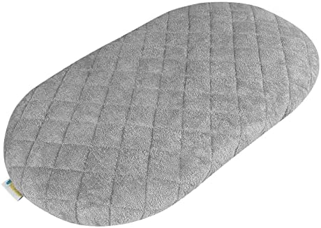  Ssinet Mattress Pad Cover For Halo Bassinest/Ingenuity Bassinet/4moms Bassinet Mattress, Waterproof Bamboo Terry Bassinet Mattress Protector With Elastic Bed Skirt, 30"×18" White