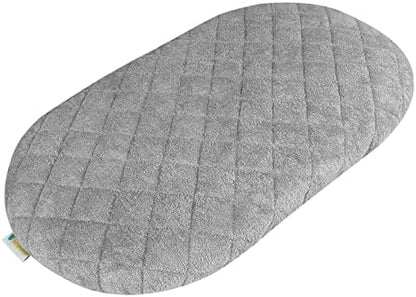  Ssinet Mattress Pad Cover For Halo Bassinest/Ingenuity Bassinet/4moms Bassinet Mattress, Waterproof Bamboo Terry Bassinet Mattress Protector With Elastic Bed Skirt, 30"×18" White