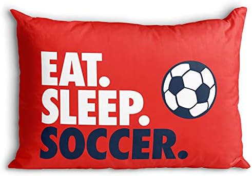  Eat. Sleep. Soccer. Pillowcase | Soccer Pillowcase Home Decor | Green