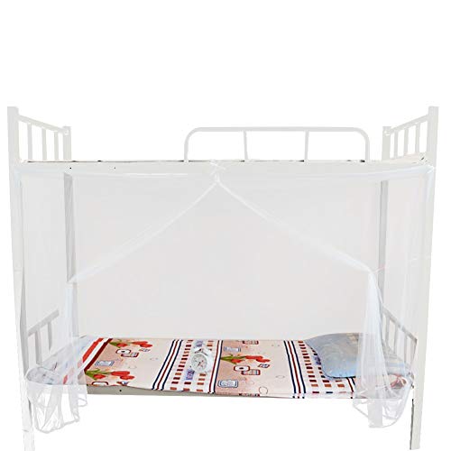  Yencoly Mosquito Net For Bed Canopy,4 Corner Post Bed Canopy Mosquito Net Twin Full Queen Size Netting White Camping Screen House (​Twin)