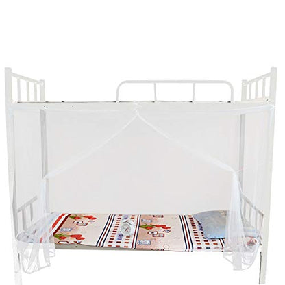  Yencoly Mosquito Net For Bed Canopy,4 Corner Post Bed Canopy Mosquito Net Twin Full Queen Size Netting White Camping Screen House (​Twin)