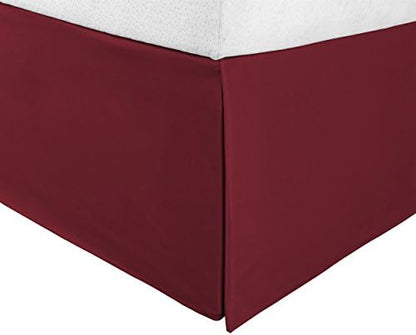 Superior Uperior Infinity Luxury Soft 100% Brushed Microfiber Tailored Bed Skirt With 15” Drop, Wrinkle Resistant With Pleats And Split Corners - Twin XL Bedskirt, Lilac
