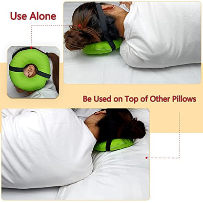  Welsoon Pillow With An Ear Hole Small Ear Pain Pillow With Headband For Ear Pain And CNH Ear Piercing Ear Inflammation Pressure Sores Side Sleeping Pillow Ear Guard Cushion