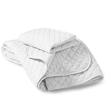  Premium 2 Piece Quilt Set - Twin/Twin Extra Long Size - Coverlet Set - Diamond Stitched Bedspread - Ultra-Soft Luxurious Lightweight All Season Bedspread (Twin/Twin XL, White)