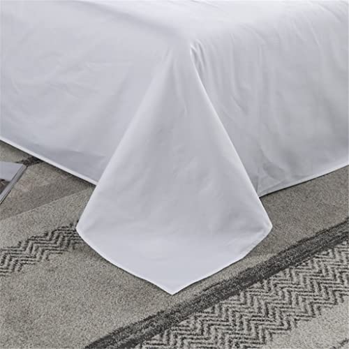  LEIGE Hotel White Duvet Cover Bed Sheet Set Cotton Soft 600TC Bedding Set Twin Full Queen King Size 4Pcs (Color : White, Size : 260X240cm 4Pcs)