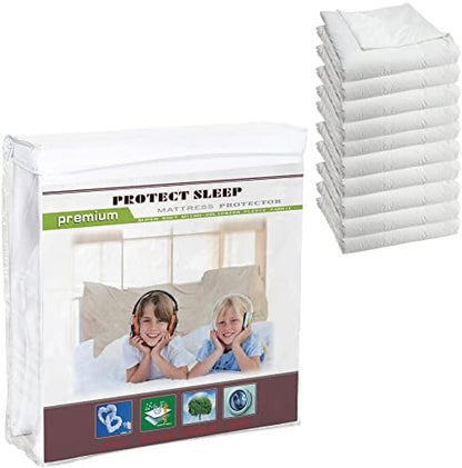  , Ultra Soft-Premium Zippered Mattress Protector Cover, Water Proof, Breathable And Noiseless, Fits Mattress 6 To 9-Inch, Twin, White