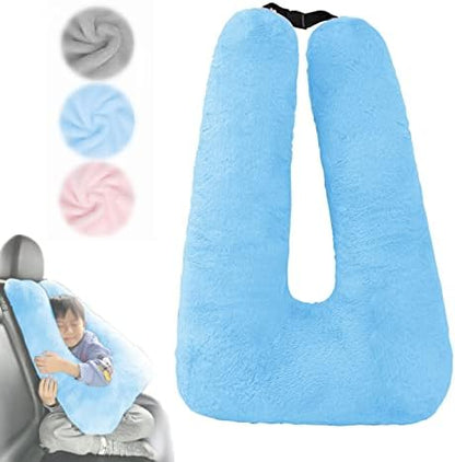  Travel Pillow For Car & Airplane Sleeping Reading Pillows For Long-Distance Travel, Washable Soft Kids Adults Neck Pillow For Traveling In Car Seat Removable Comfort Unique U Shaped Pillow (Gray)